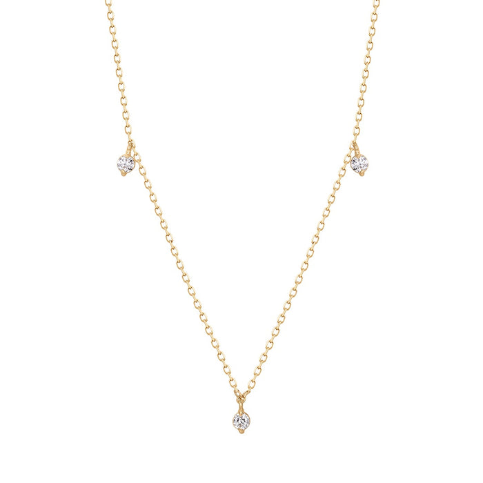 CRESSIDA | Floating Triple Diamond Necklace