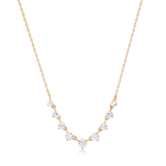 ROSAMUND | Rose Cut White Sapphire Necklace