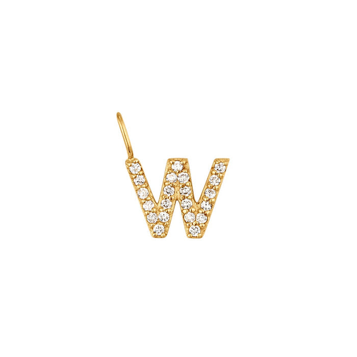 W | Diamond Initial Charm