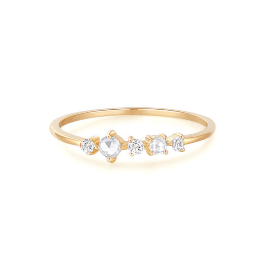 ANNE | Rose Cut White Sapphire Ring
