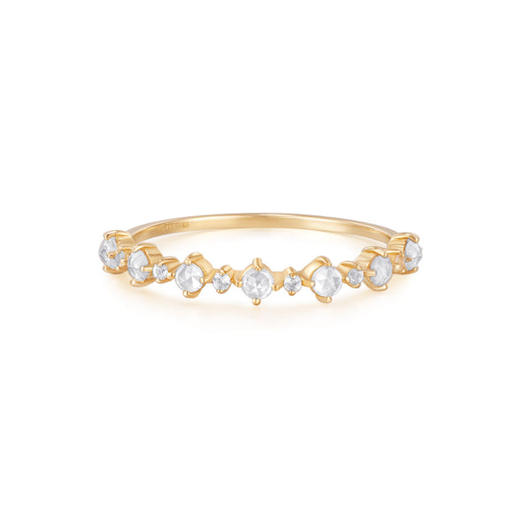 MARGARET | Rose Cut White Sapphire Band Ring