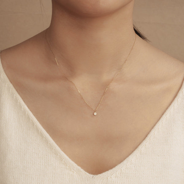 LILY | Diamond Disc Necklace