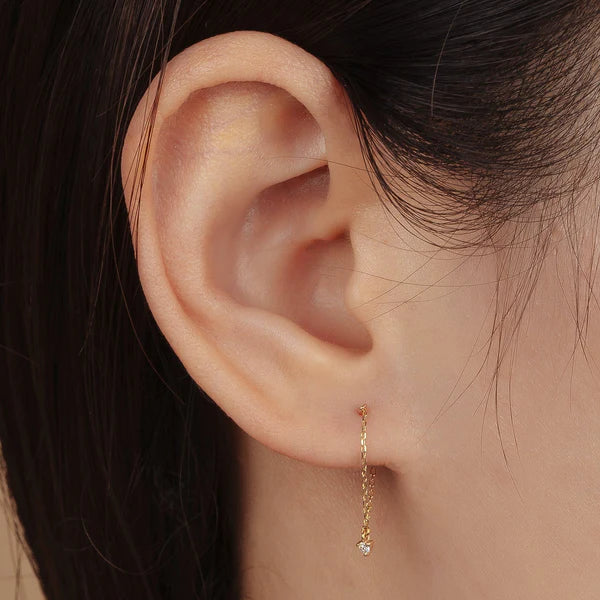 LAUREL | Diamond Chain Earrings