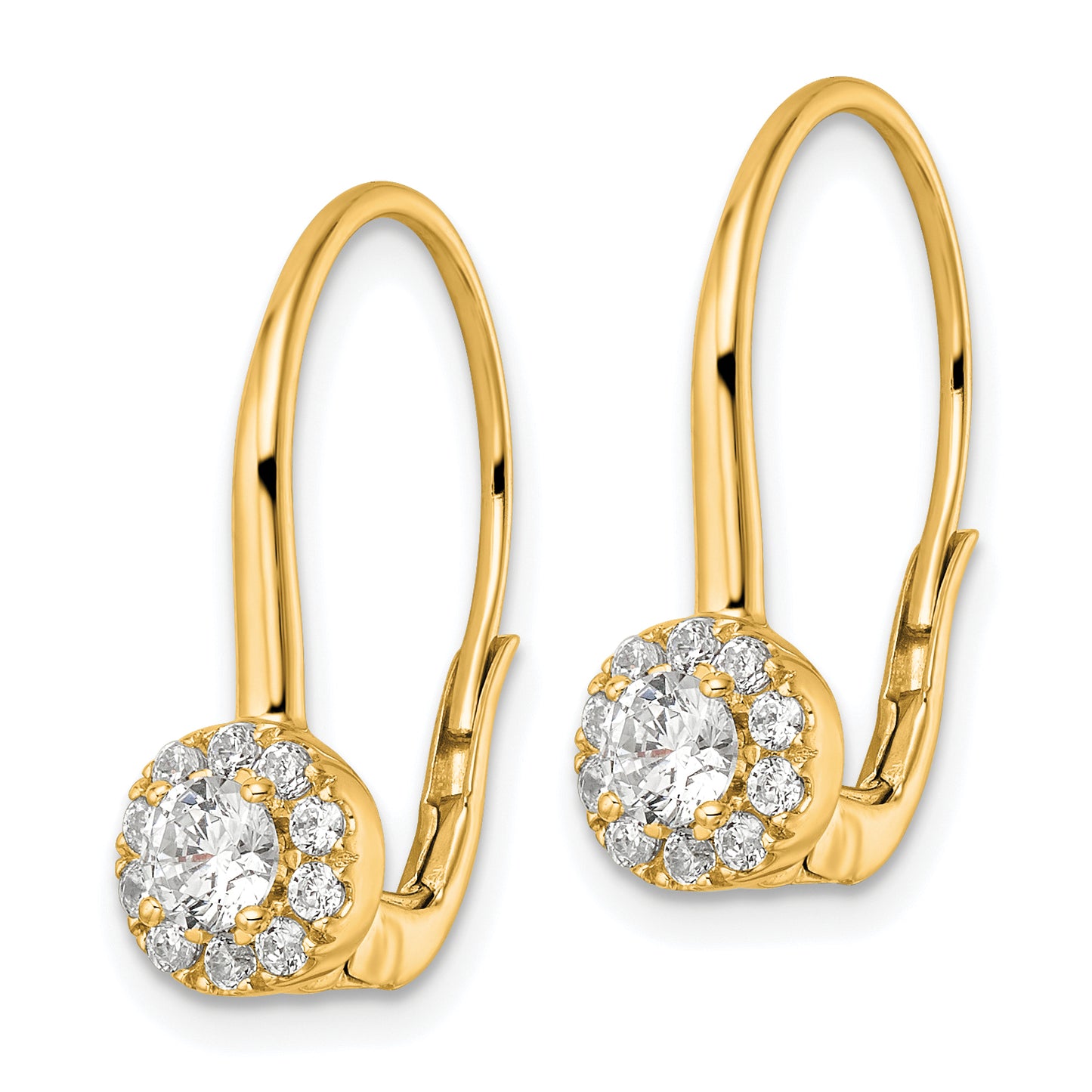 14K Lab Grown Diamond Leverback Drop Earrings