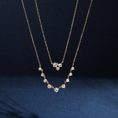 ROSAMUND | Rose Cut White Sapphire Necklace