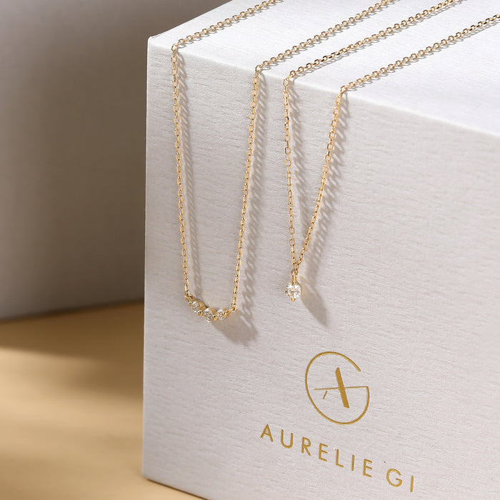 INEZ | Triple Diamond Necklace
