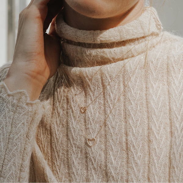 EMMA | Open Diamond Heart Necklace