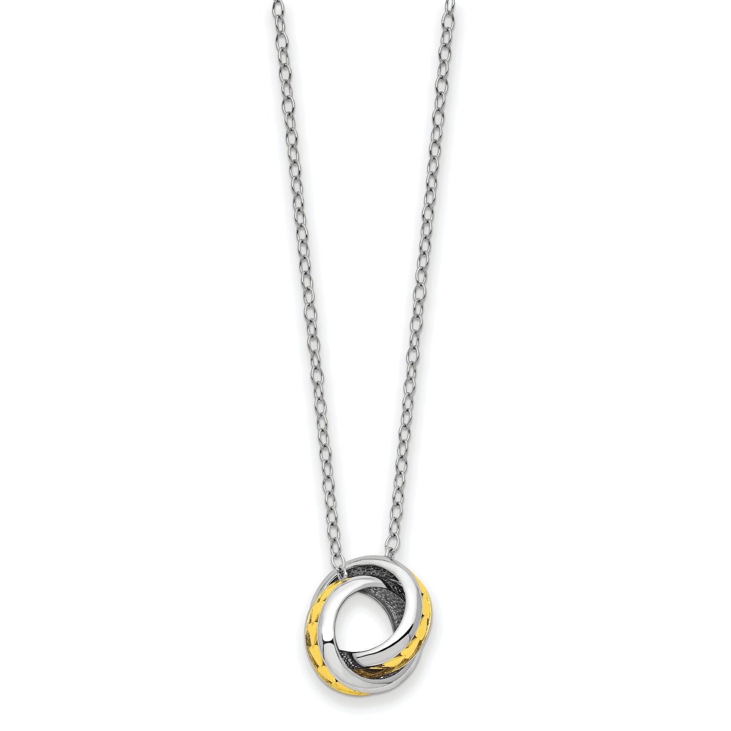 Sterling Silver Gold-Tone Always Together 18in Necklace