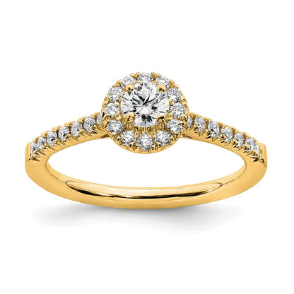 14K Eternal Lab Grown Diamond Halo Complete Bridal Ring