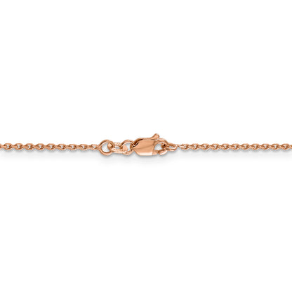 14k Rose Gold 1.4mm D/C Cable Chain