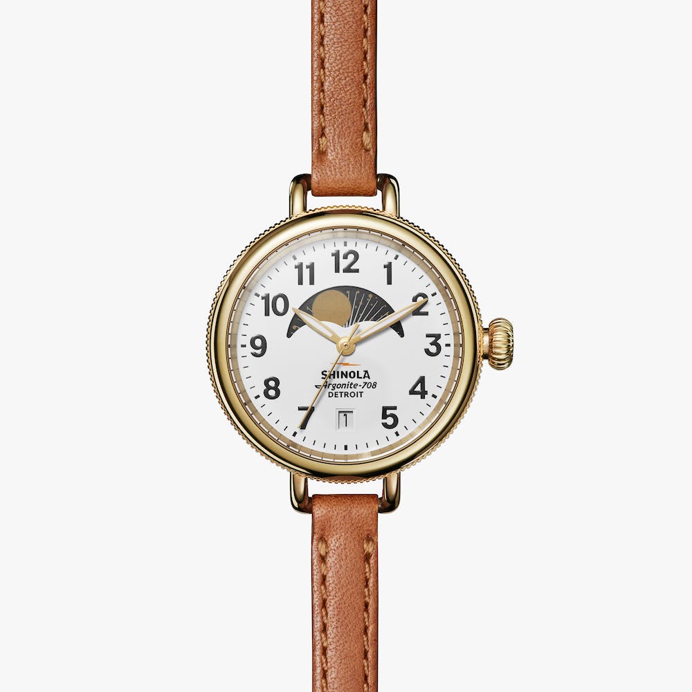 THE BIRDY MOON PHASE 34MM | White