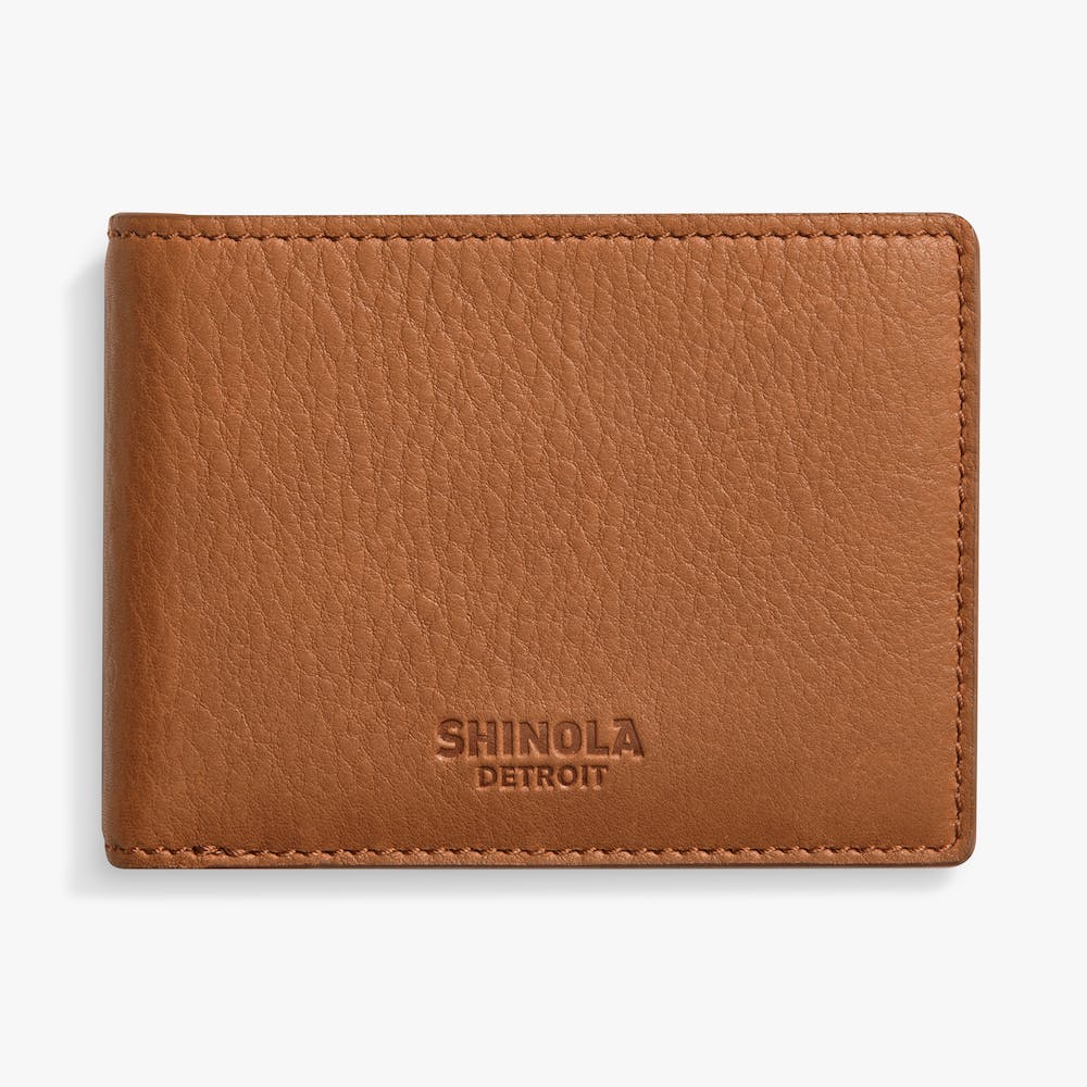 SLIM BIFOLD WALLET | Natural Grain Leather