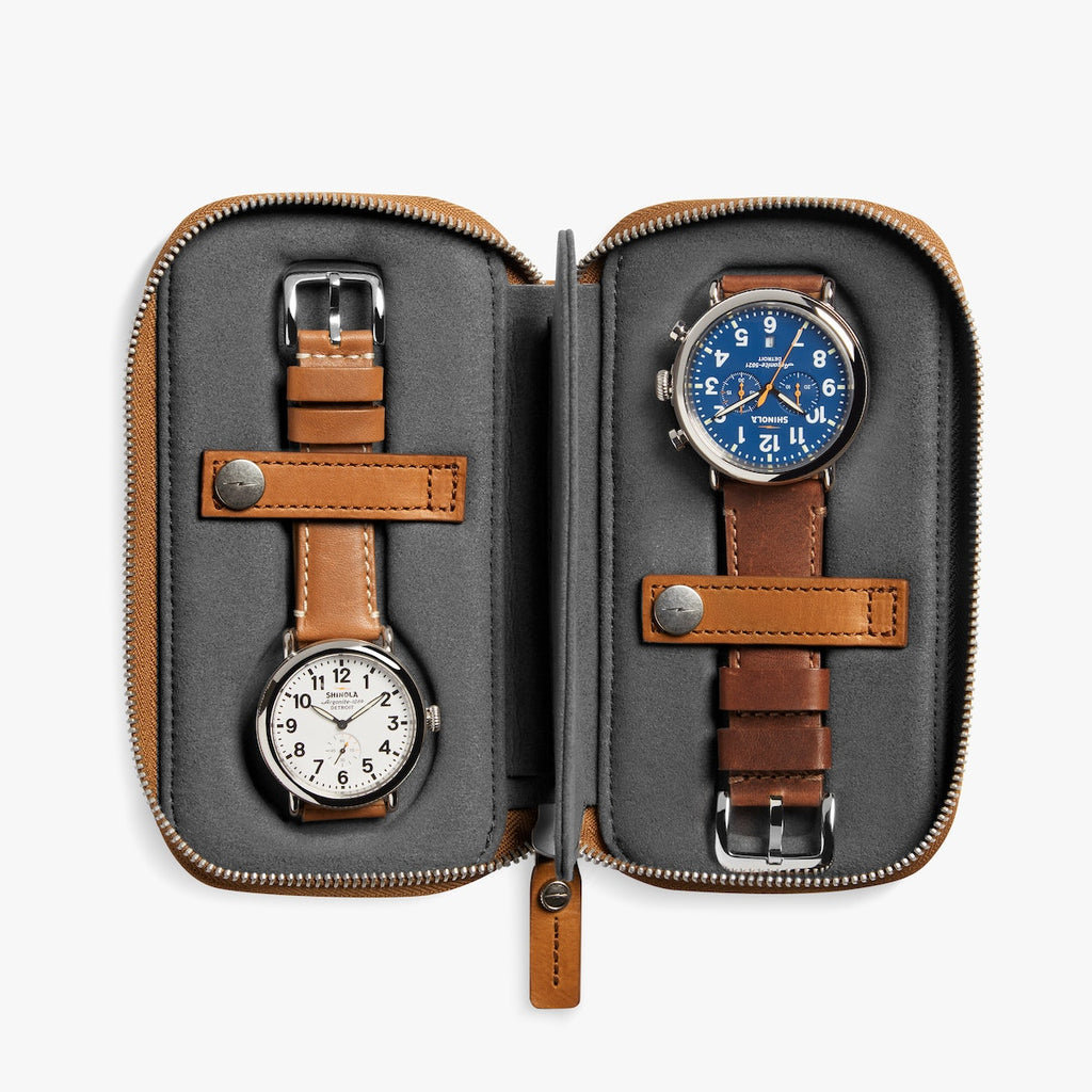 TRAVEL WATCH CASE | Vachetta Leather