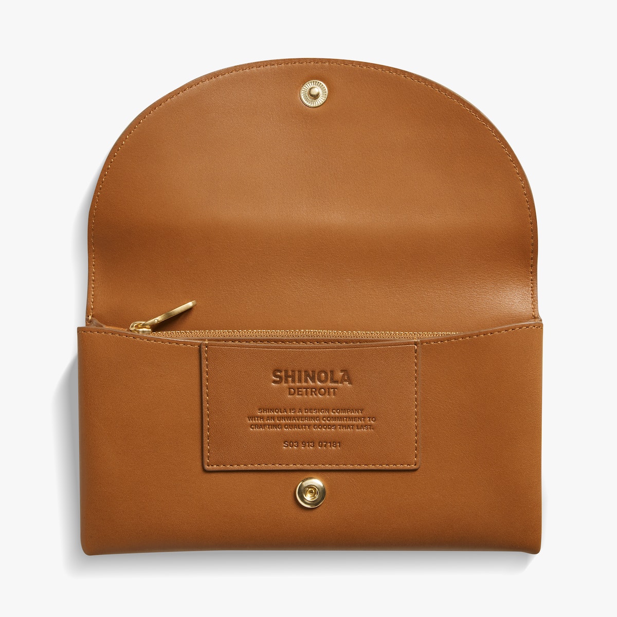 BIRDY LARGE SNAP WALLET | Natural Leather
