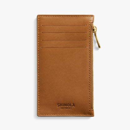 BIRDY ZIP CARD CASE | Natural Grain Leather