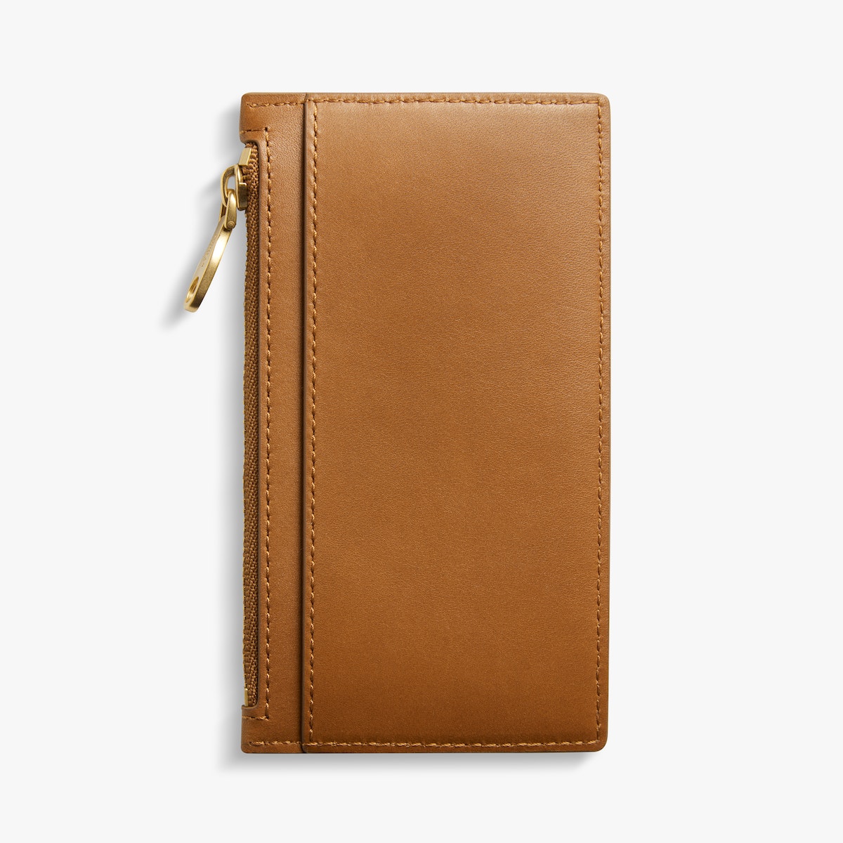 BIRDY ZIP CARD CASE | Natural Grain Leather
