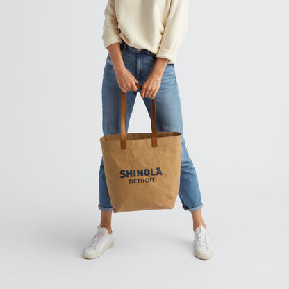 SHINOLA LOGO TOTE | Supernatural Paper and Vachetta Leather