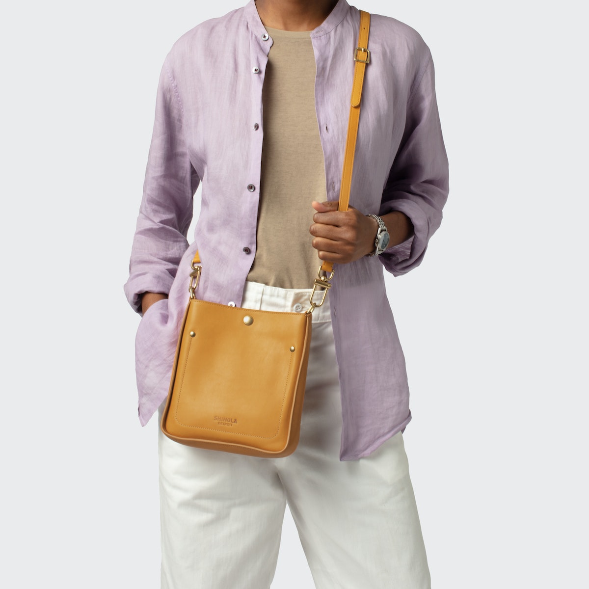 THE MINI POCKET CROSSBODY | Natural Leather