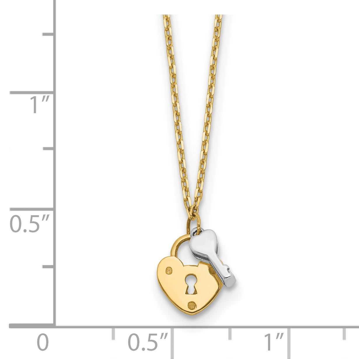 Black & White Diamond Heart Lock & Key Necklace in Sterling Silver - Black  Bow Jewelry Company