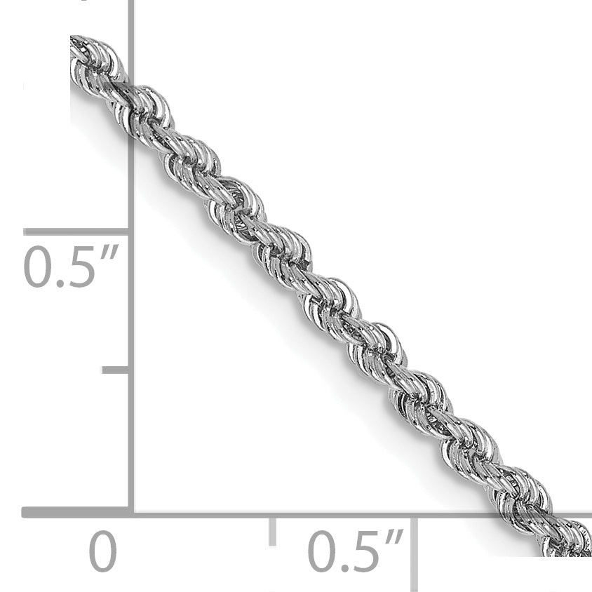 14k WG 2.25mm Regular Rope Chain
