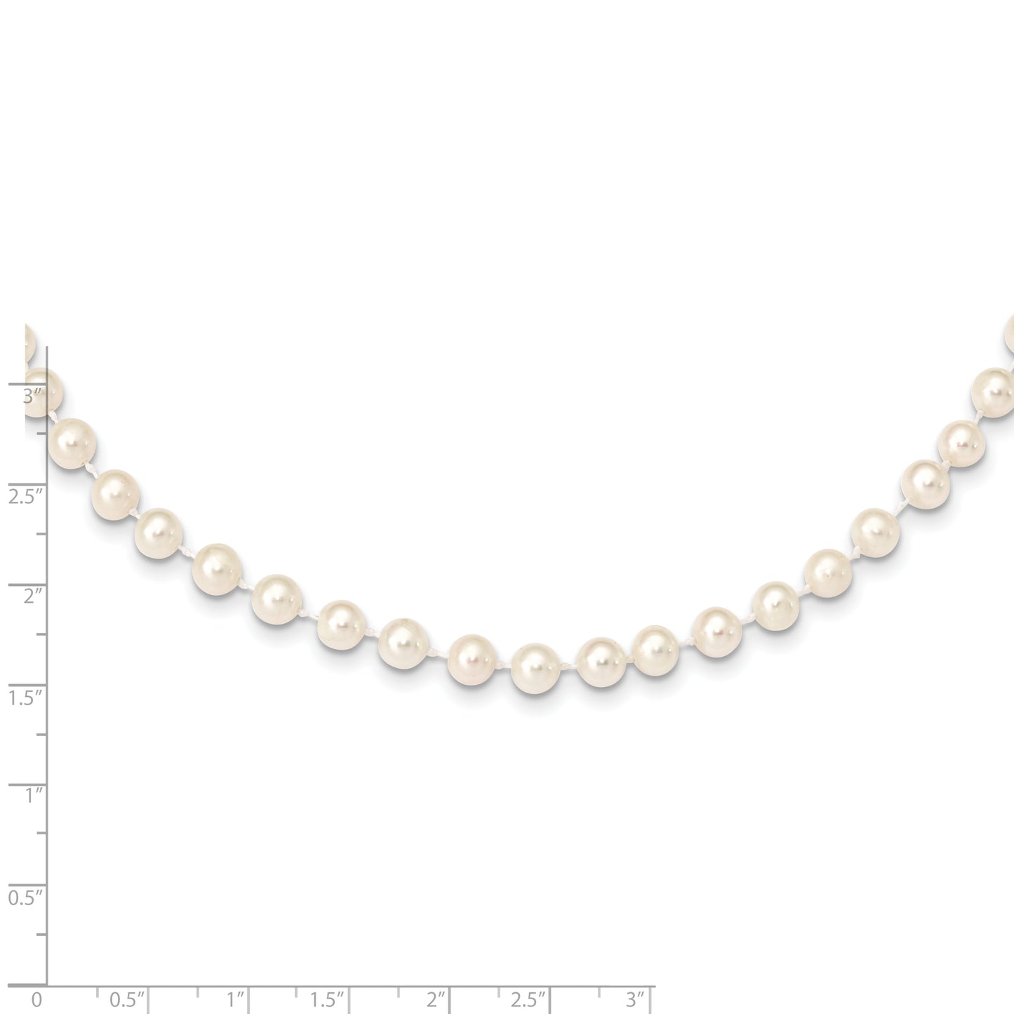 14k 5-6mm White Near Round Freshwater Cultured Pearl Necklace