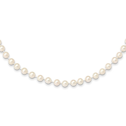 14k 5-6mm White Near Round Freshwater Cultured Pearl Necklace