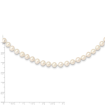 14k 6-7mm White Near Round Freshwater Cultured Pearl Necklace