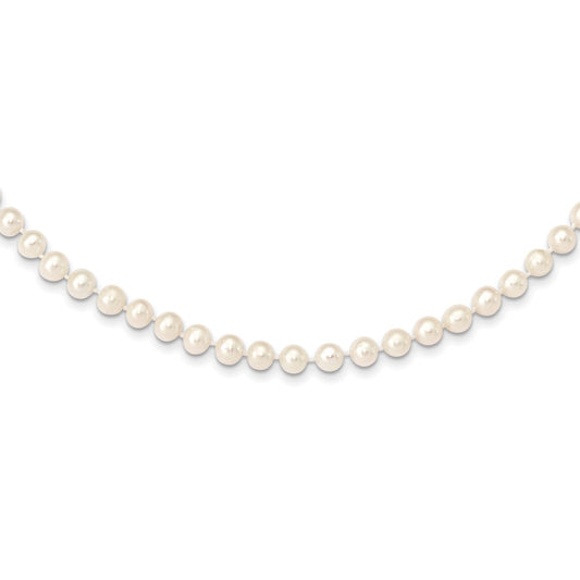14k 6-7mm White Near Round Freshwater Cultured Pearl Necklace