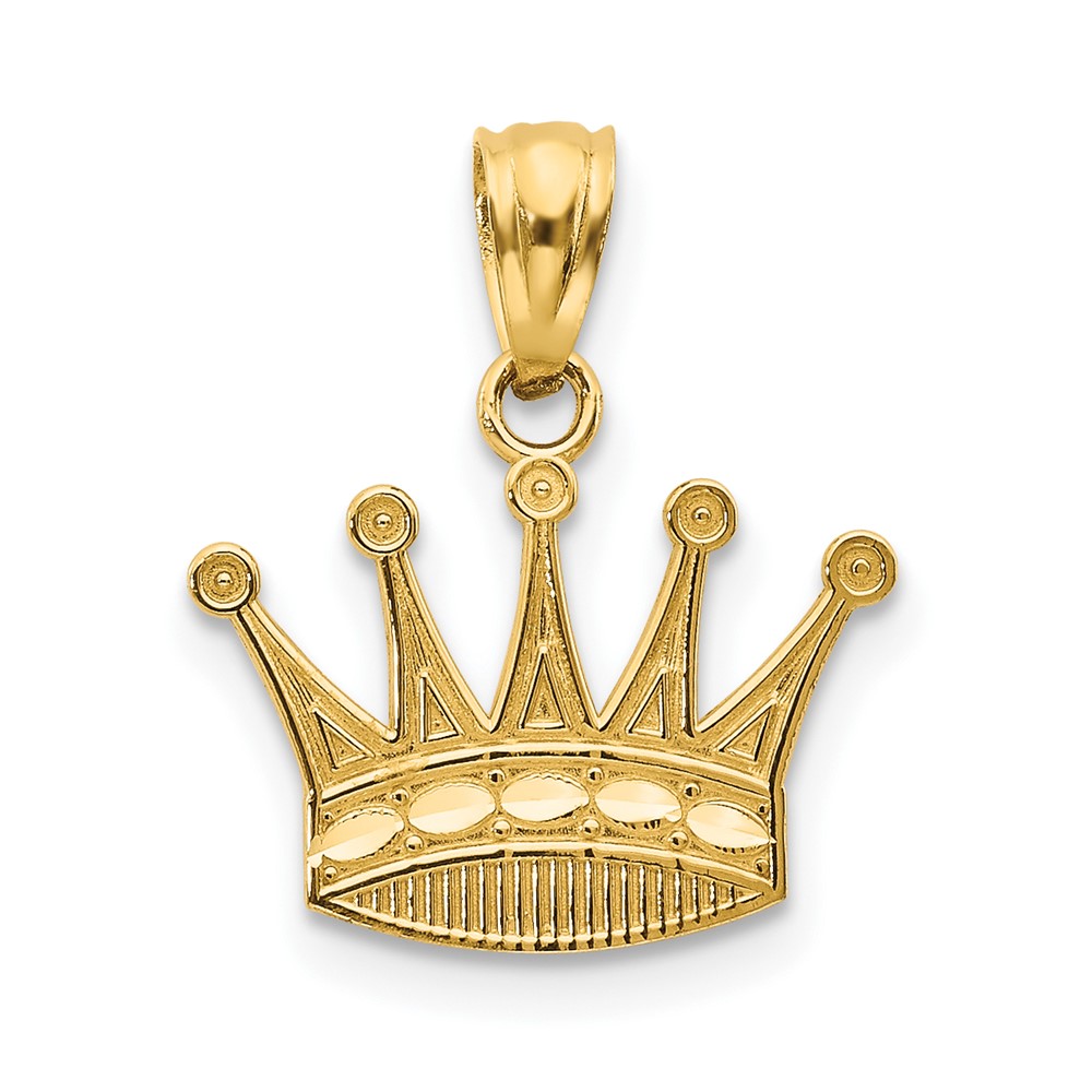 14k Crown Pendant