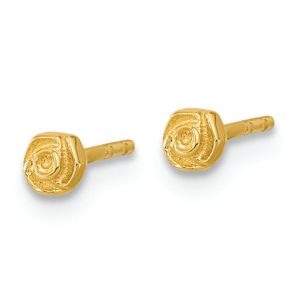 14K Polished Rose Post Earrings